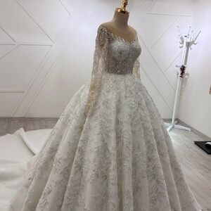 Elegant Beaded Wedding Gown
